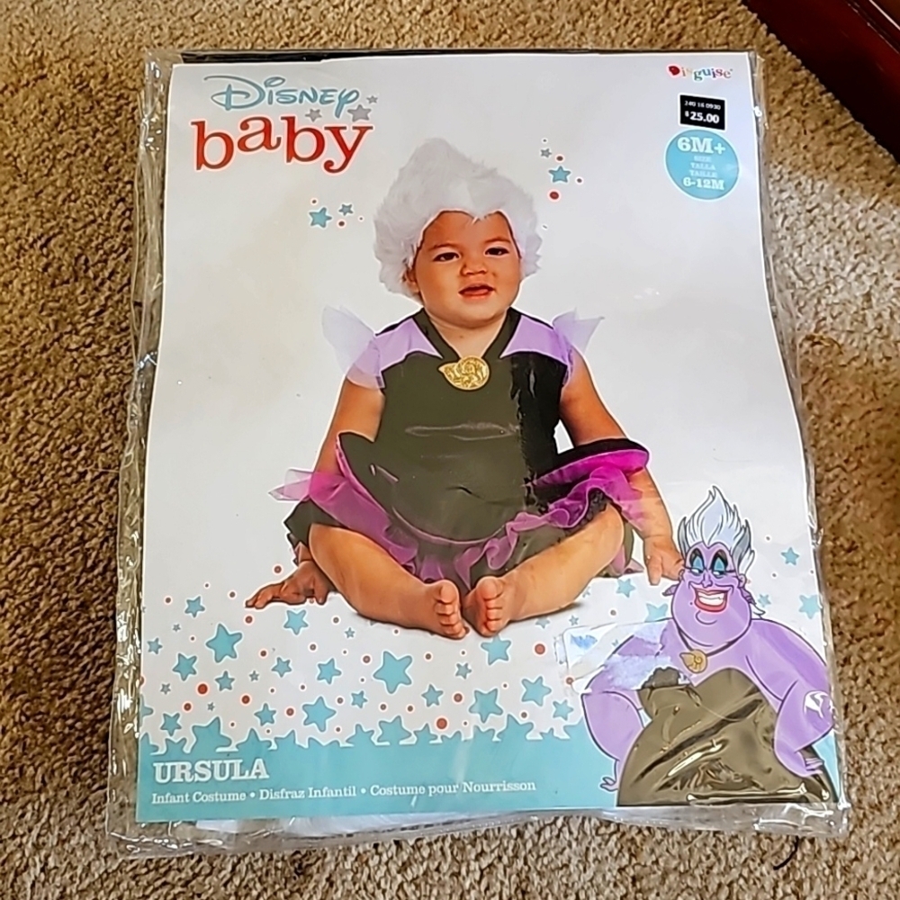 Disney Ursula Infant Costume 6-12 Months